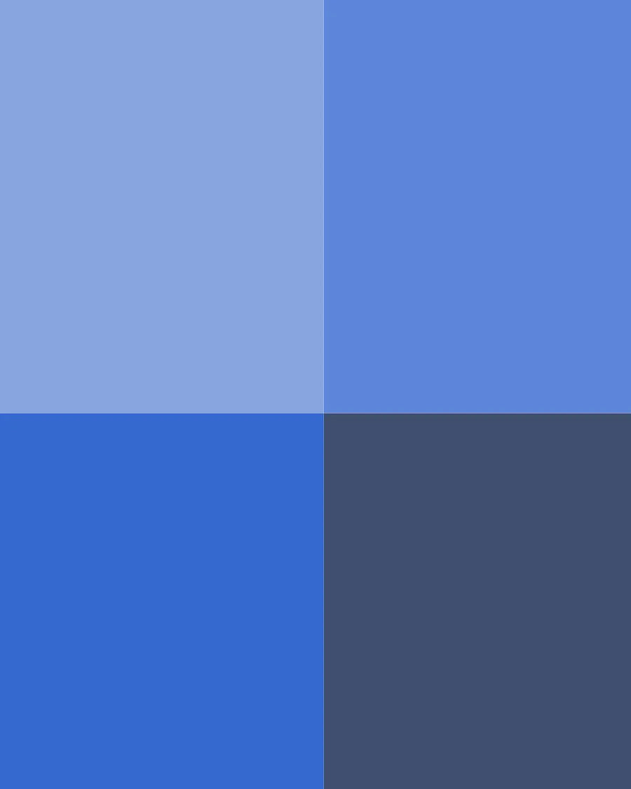 Four quadrant color swatch in blue shades for candle making and soap supplies design.