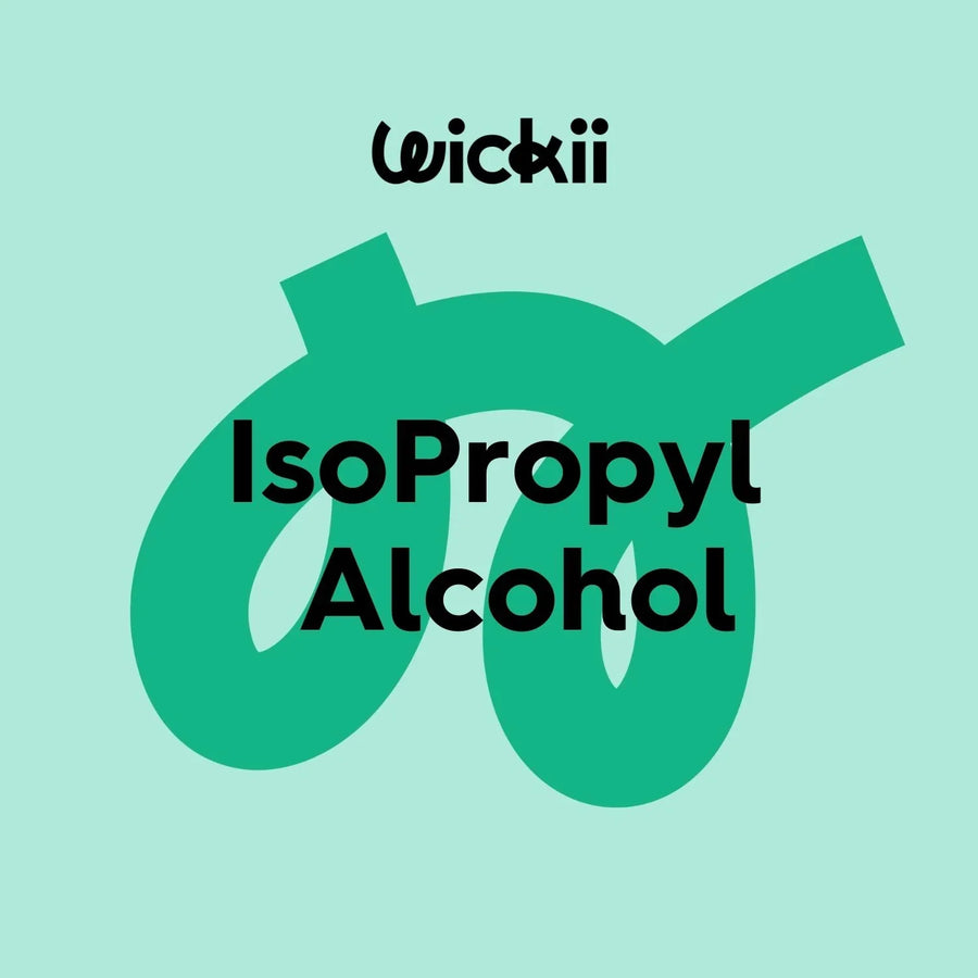 IsoPropyl Alcohol text on green background, cleaning and candle making supply image