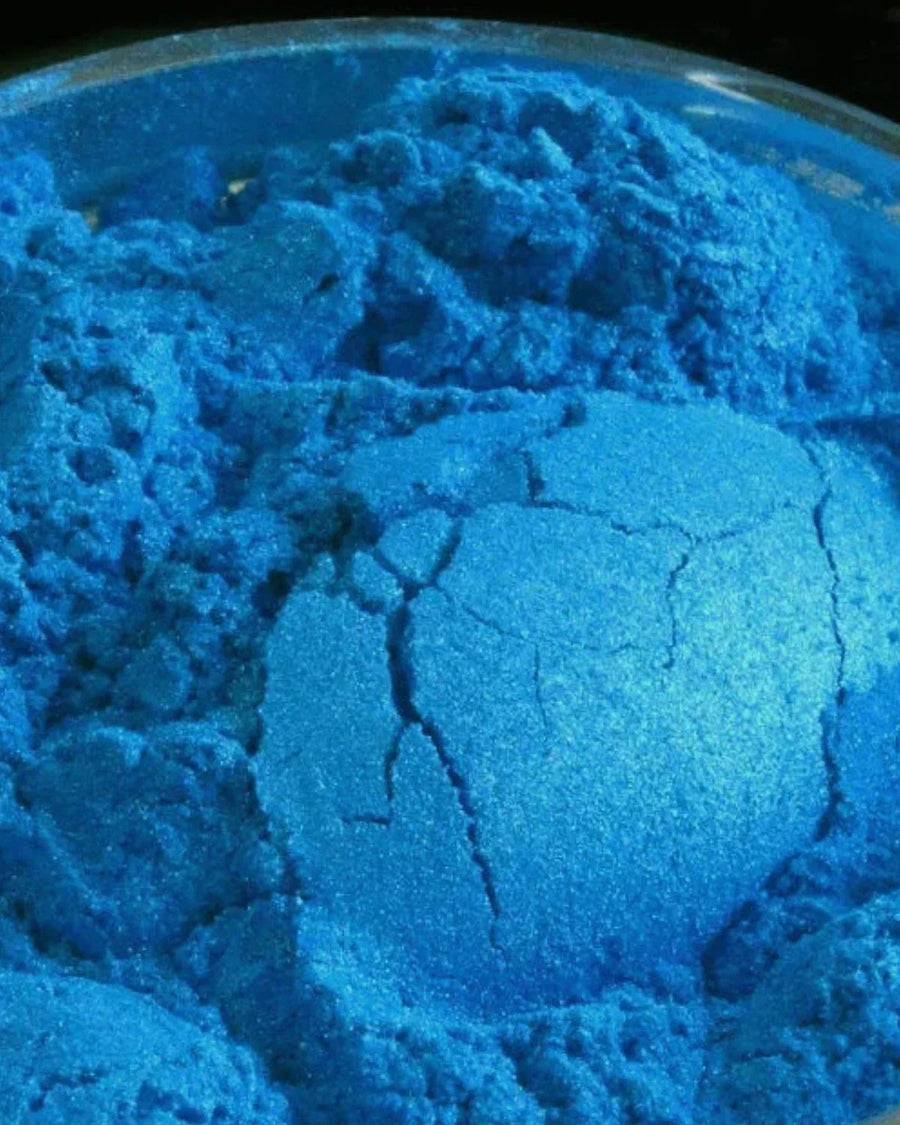 Bright blue mica powder for candle making, soap crafting and DIY fragrance projects