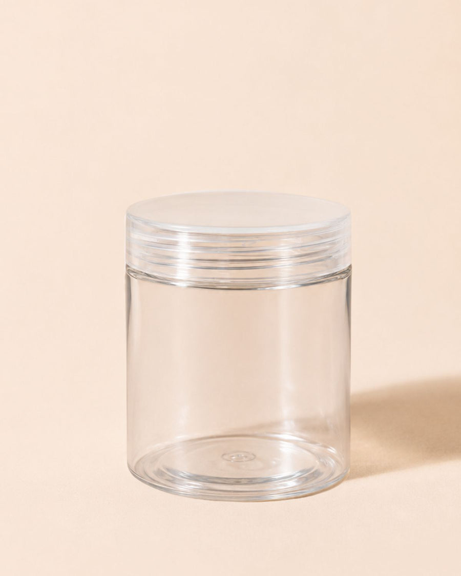 Cosmetic PET Jar Transparent Lid