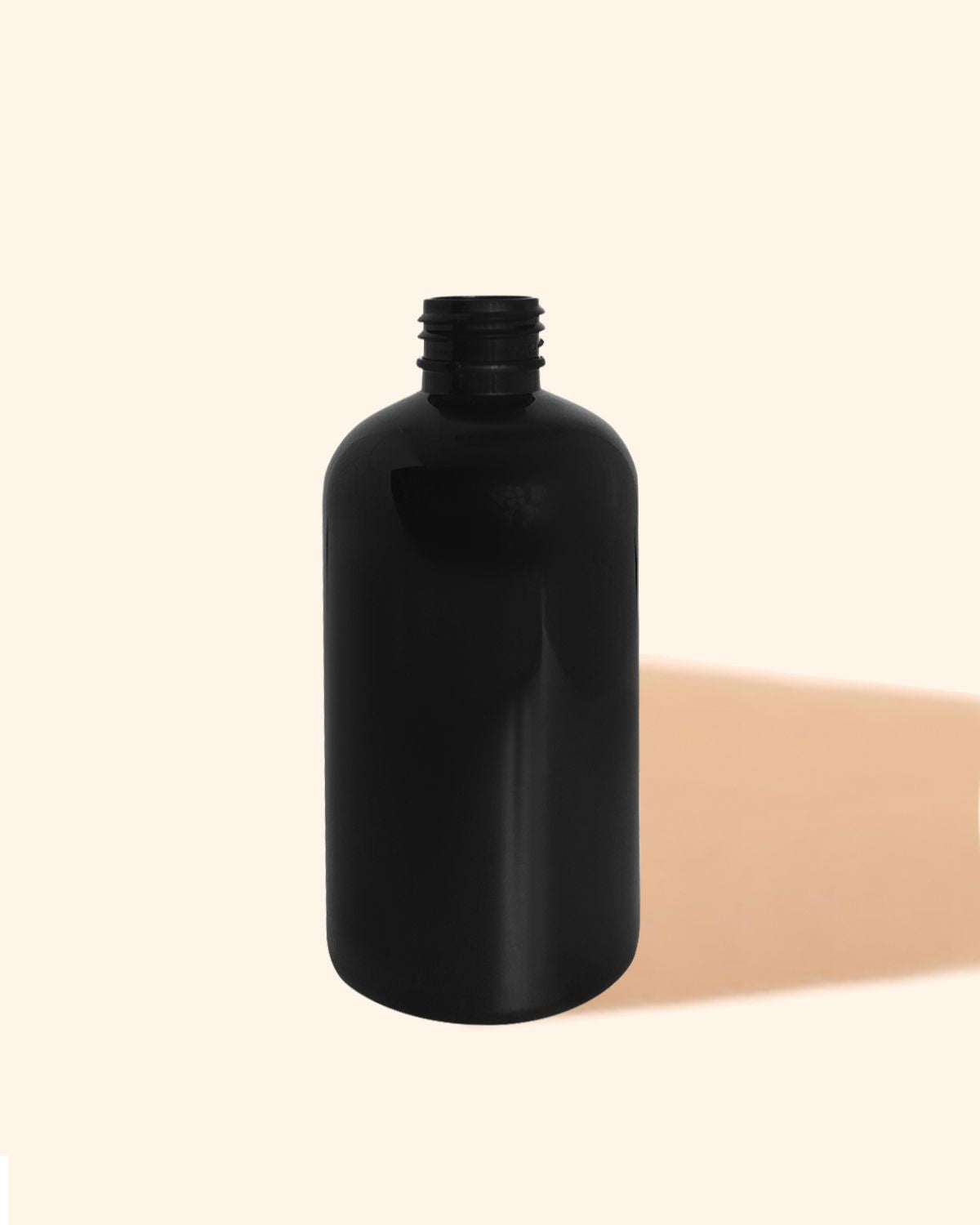 250ml Short Boston PET Bottle - Black