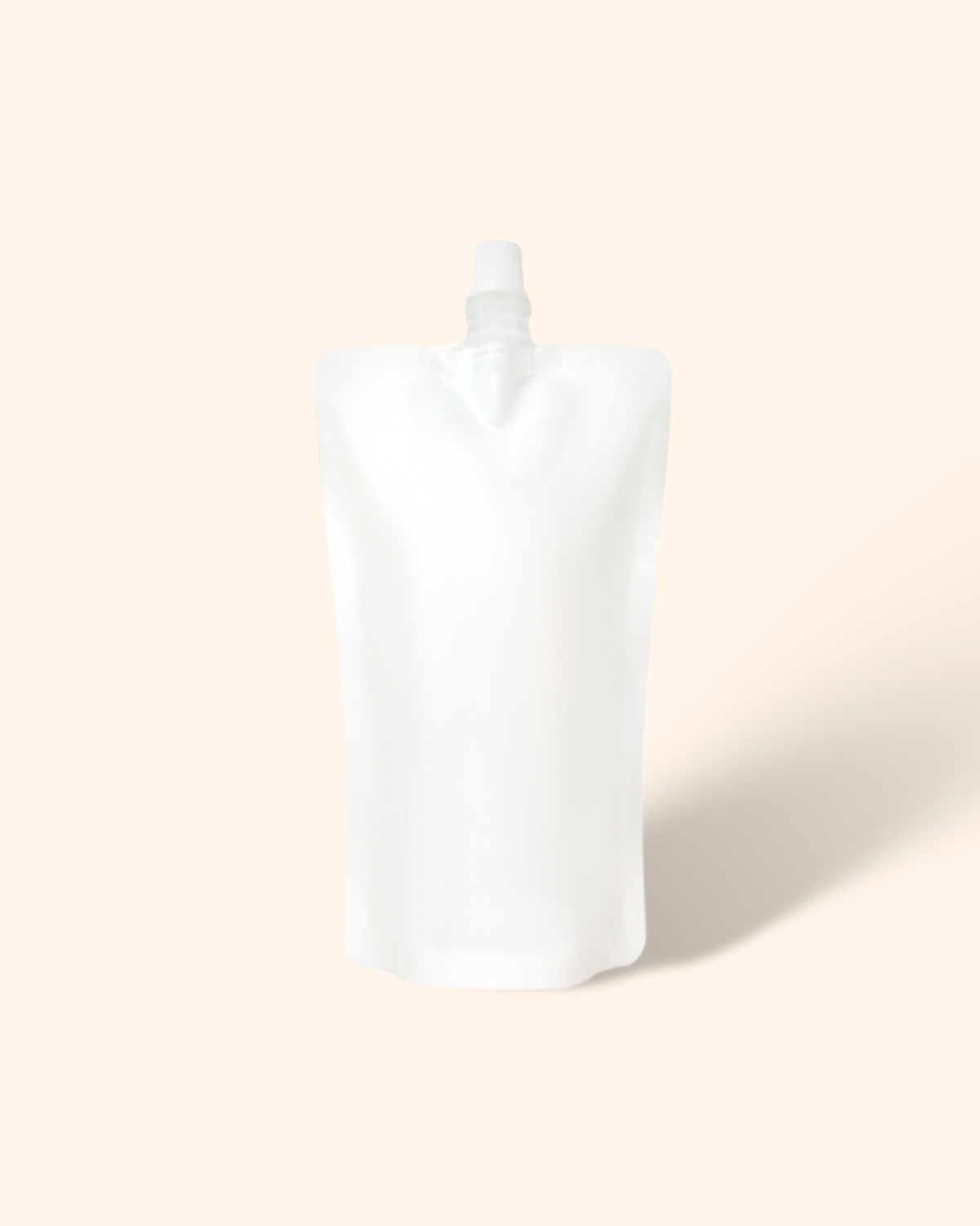 Glossy White Stand up Pouch with spout 250ml