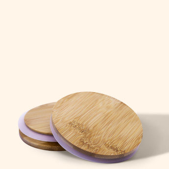 Bamboo Lids - Small - Natural Varnished - Wickii