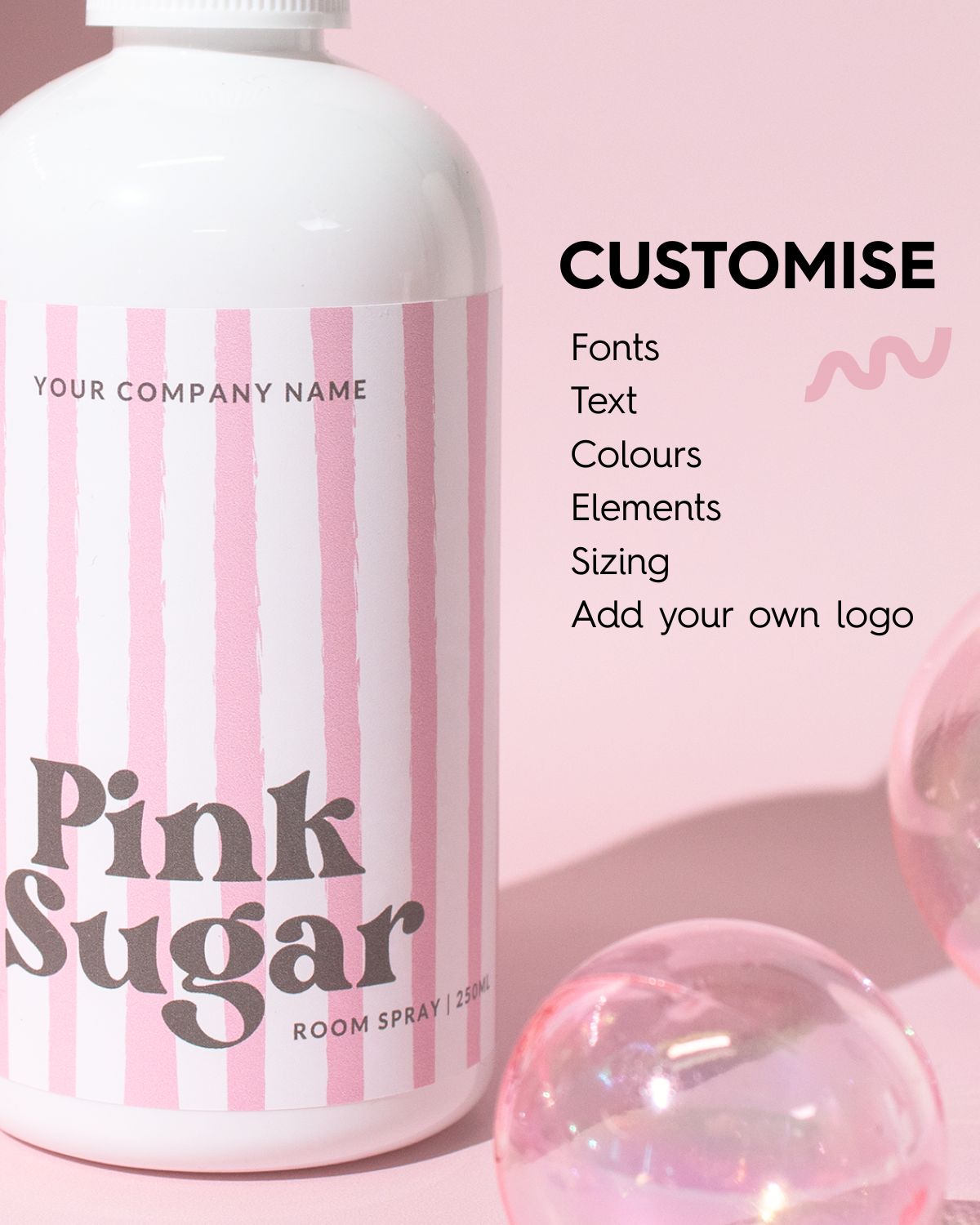 250ml PET Squat Template - Candy Stripes