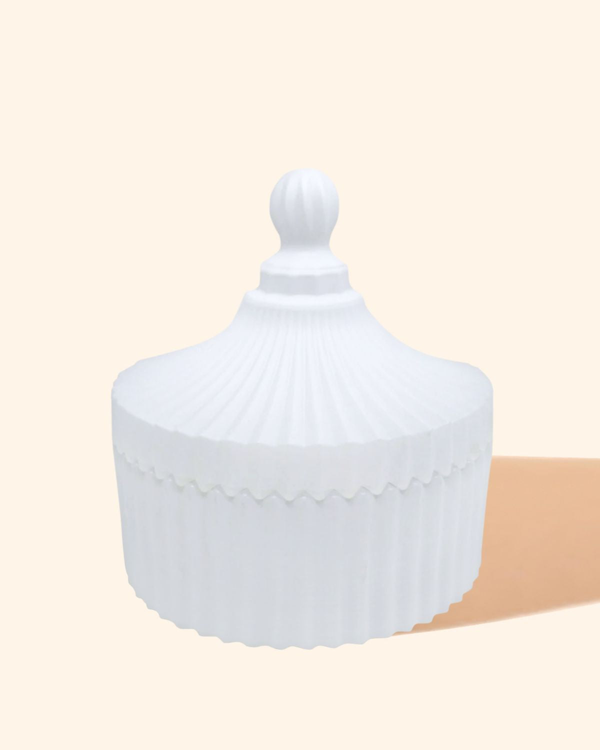 Carousel with lid - Large White - Wickii