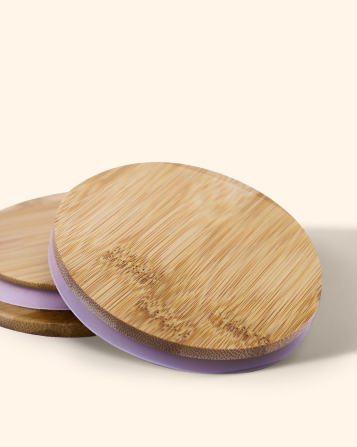 Bamboo Lids - Large - Natural Varnished - Wickii