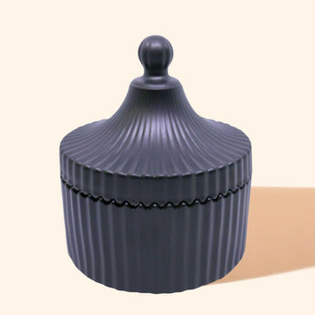 Carousel with lid - Large Black - Wickii