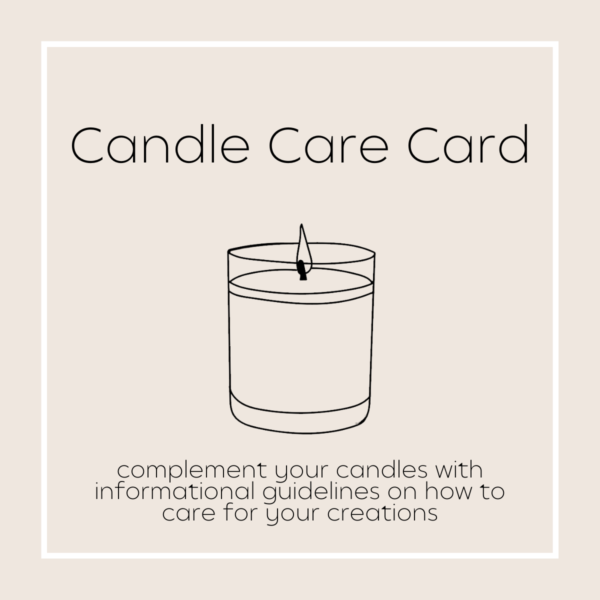 Candle Care Card - Wickii